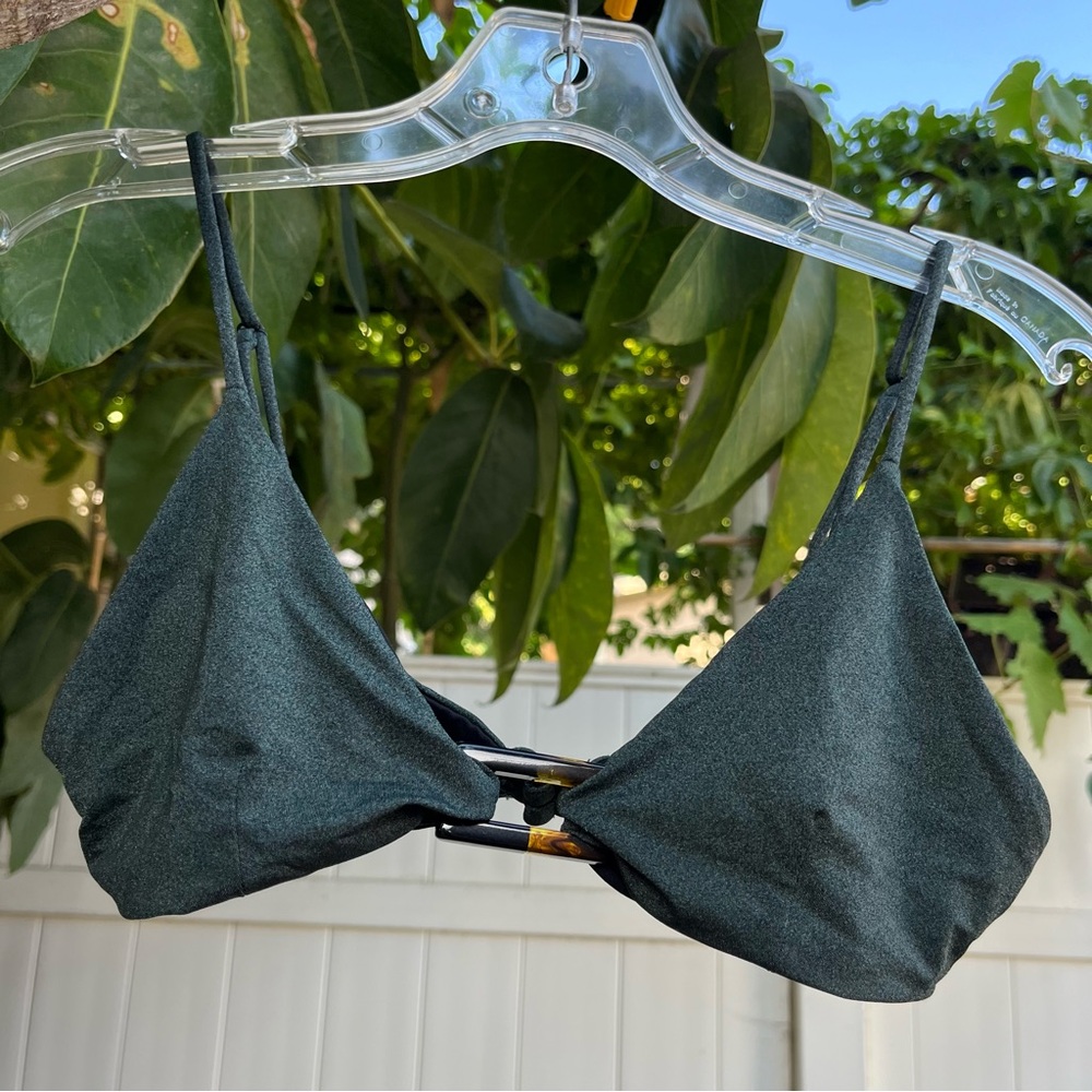 Tavik Swimwear Tiffany Bikini Top with Tortoise Hardware.